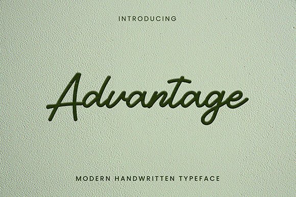 Advantage: A Refined Handwritten Font for Digital Branding