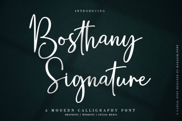 Bosthany Signature: A Modern Script Font for Handmade Brands