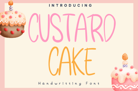 Custard Cake: A Whimsical Script Font for Thoughtful Editorial Design