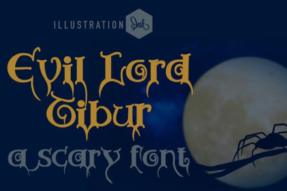 Evil Lord Tibur: A Haunted Script Font with Editorial Soul
