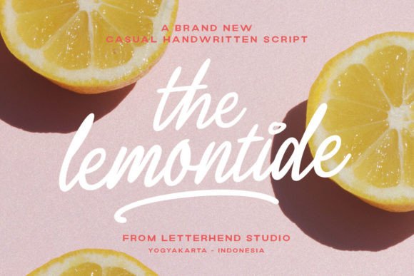 Lemontide: A Warm, Handwritten Script Font for Makers