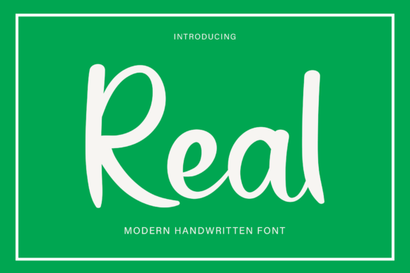 Real: A Delicate Handwritten Typeface for Digital Warmth